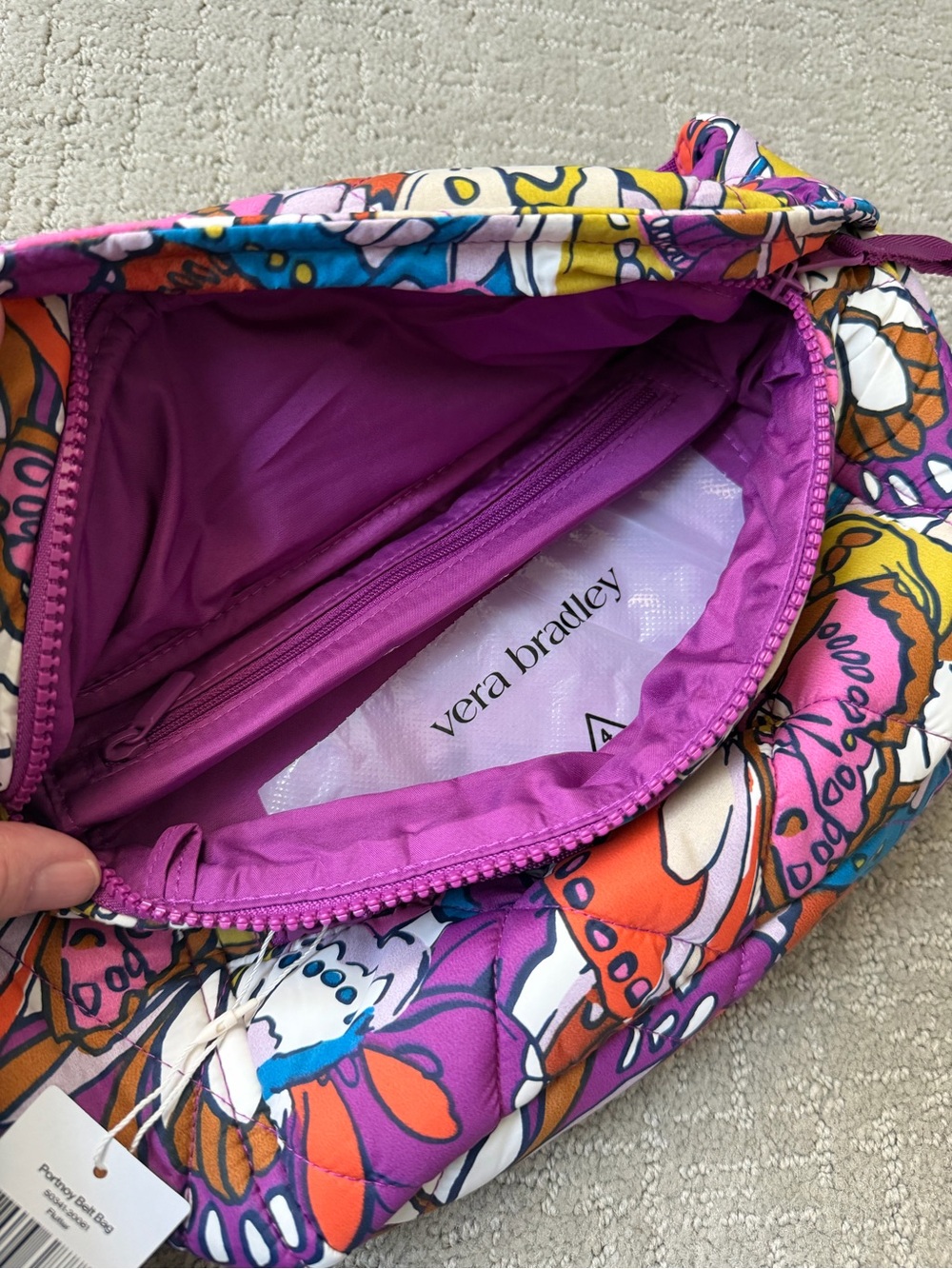 Vera Bradley set - Westover Hybrid Backpack & Portnoy Belt Bag - Flutter print - Picture 7 of 16